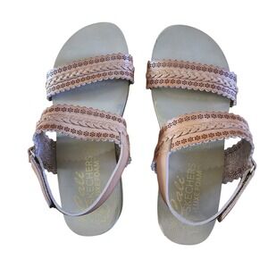 Cali by Skechers‎ 6 Luxe Foam Sandals Braided Straps Adjustable Comfort Women's